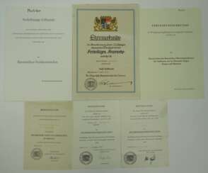 Bayern: Urkunden Lot - 6 Exemplare.