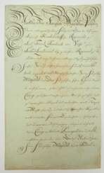 Preussen: Patent zum Second-Lieutenant im Regiment zu Fuß Franz Friedrich von Voss - 1794.