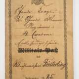Preussen: Militair-Paß eines Wachtmeisters der 4. Esc. des Garde Ulanen Regiment - Jahrgang 1825. - photo 1