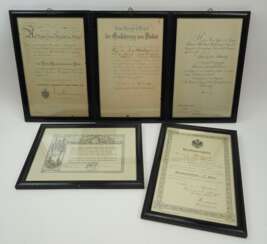 Preussen: Urkundengruppe eines Sergeanten der Schutztruppe für Deutsch-Südwestafrika.