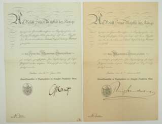 Preussen: Urkundenpaar für einen Rentenbankboten in Berlin.