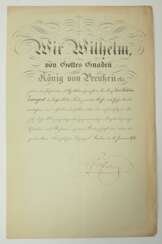 Preussen: Roter Adler Orden, 2. Klasse mit Eichenlaub Urkunde für den Präsidenten des Appelationsgerichts in Arnsberg.