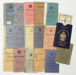 Deutsches Reich: Lot Militärpässe und Soldbücher.