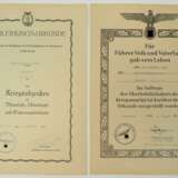 Urkundenpaar eines gefallenen Matrosenhauptgefreiten. - photo 1