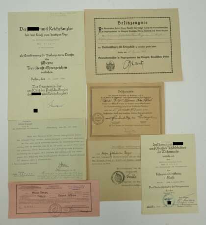 Kriegsmarine: Urkundenachlass eines Werftoberrechnungsführers in Wilhelmshaven. - Foto 1