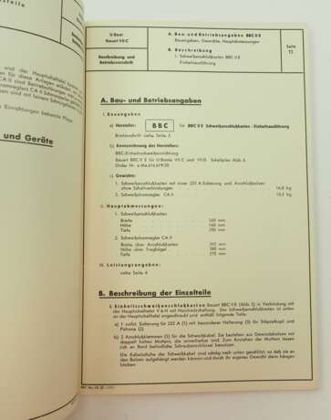 Sammel-Beschreibung und Betriebsvorschrift für die Schweißeinrichtungen auf U Booten, Bauart VII C - Baujahr 1942. - photo 4 Sammel-Beschreibung und Betriebsvorschrift für die Schweißeinrichtungen auf U Booten, Bauart VII C - Baujahr 1942. - photo 4