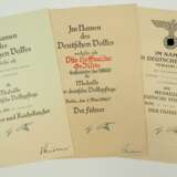 Medaille für Deutsche Volkspflege - 3 Urkunden. - photo 1