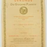 Hauptverband für Zucht und Prüfung Deutscher Pferde e.V.: Goldene Plakette Urkunde für langjährige Treue Dienste. - photo 1