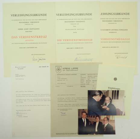 BRD: Bundesverdienstorden - 3 Urkunden. - photo 1
