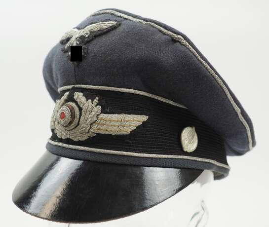 Luftwaffe: Schirmmütze alter Art für Offiziere der 3. Fallschirmjäger-Division - Knautschmütze. - photo 1 Luftwaffe: Schirmmütze alter Art für Offiziere der 3. Fallschirmjäger-Division - Knautschmütze. - photo 1