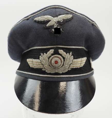 Luftwaffe: Schirmmütze alter Art für Offiziere der 3. Fallschirmjäger-Division - Knautschmütze. - photo 3 Luftwaffe: Schirmmütze alter Art für Offiziere der 3. Fallschirmjäger-Division - Knautschmütze. - photo 3