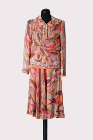 Kleid, 2-teilig Bluse und Rock. Laudomnia Pucci für Emilio Pucci, Florenz Prêt-à-Porter Kollektion um 1982 - Foto 1