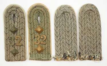 Preussen: Schulterklappen zur feldgrauen Uniform - 2 Paare.