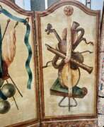 Лакированное дерево. 18th Century French Antique Paravent Screen with Three Leaves