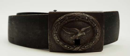 Luftwaffe: Koppelschloss mit Riemen. - Foto 1 Luftwaffe: Koppelschloss mit Riemen. - Foto 1