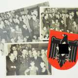 NS Reichsbund für Leibesübungen (N.S.R.L.): Brustadler für das Sporthemd aus dem Besitz des Rekordnationalspielers und Angehörigen der Fußball Nationalmannschaft Ernst Lehner. - Foto 1