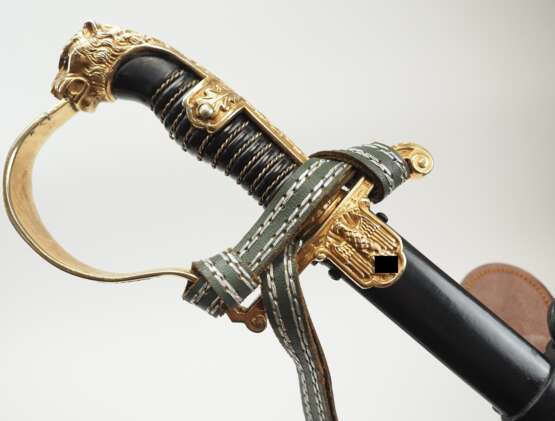 Wehrmacht: Löwenkopf-Säbel - Eickhorn - Damastklinge. - Foto 1 Wehrmacht: Löwenkopf-Säbel - Eickhorn - Damastklinge. - Foto 1