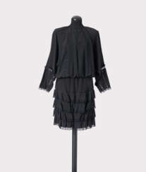 Kleid, 2-teilig Rock und Bluse. Karl Lagerfeld für Chloé, Paris Prêt-à-Porter Kollektion Frühjahr Sommer 1979 