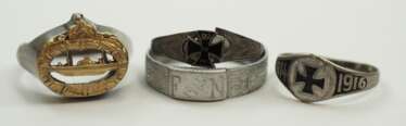 Deutsches Reich: Lot patriotischer Ringe.