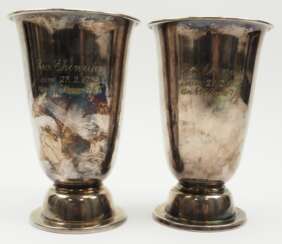 Allgemeine SS: Becher-Paar - &quot;Zur Eheweihe am 27.2.1938 - der SS-Sturm 7/62&quot; (Pforzheim).