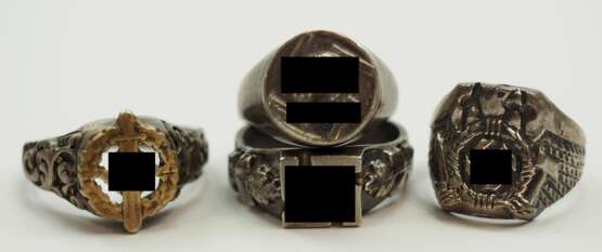 3. Reich: Lot patriotischer Ringe. - photo 1 3. Reich: Lot patriotischer Ringe. - photo 1