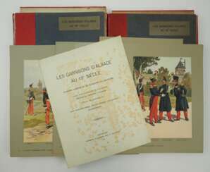 Les Garnisons d'Alsace au 19e Siècle. 100 Tafeln - 2 Bände.