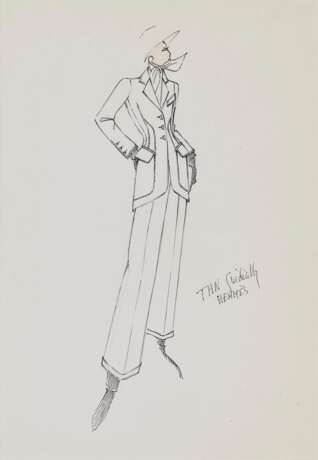 Tan Giudicelli, Paris Um 1988/92. Drei Modeentwürfe für Hermès, Paris. - фото 1