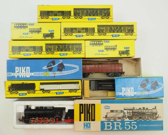 Piko: HO Güterzuglokomotive mit 8 Waggons. - photo 1 Piko: HO Güterzuglokomotive mit 8 Waggons. - photo 1