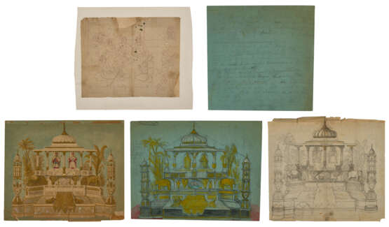 A GROUP OF SKETCHES FOR MINIATURE PAINTINGS - фото 1