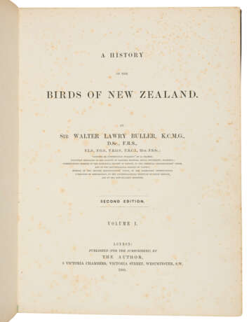 BULLER, Walter Lawry, Sir (1838-1906). - photo 5