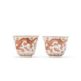 A PAIR OF IRON-RED-DECORATED 'DRAGON' CUPS - photo 2