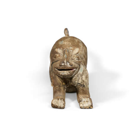 A PAINTED WOOD FIGURE OF A TIGER - photo 4