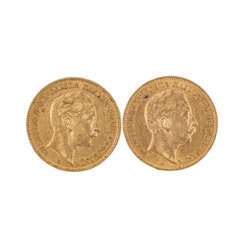 Preussen/GOLD - 2 x 20 Goldmark 1900 + 1902 A