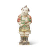A LARGE CIZHOU POLYCHROME POTTERY FIGURE OF A BOY - photo 1