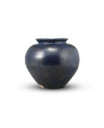 Tang dynasty. A BLUE-GLAZED POTTERY JAR