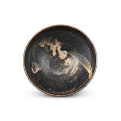 A JIZHOU BLACK-GLAZED 'MOON AND PLUM BLOSSOM' TEA BOWL