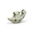AN IRON-SPOT-DECORATED CELADON MODEL OF A SAMPAN - Maintenant aux enchères