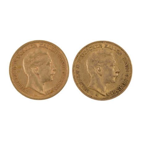 Preussen/GOLD - 2 x 20 Mark 1905/1906/ A, - Foto 1