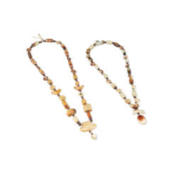 TWO STRINGS OF JADE NECKLACES