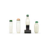 A GROUP OF FOUR WHITE JADE SNUFF BOTTLES - Foto 2