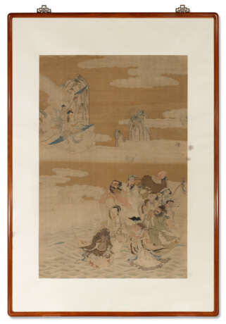 A LARGE KESI DAOIST IMMORTALS ‘BIRTHDAY’ PANEL - Foto 1