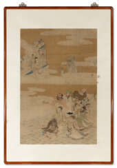 A LARGE KESI DAOIST IMMORTALS ‘BIRTHDAY’ PANEL