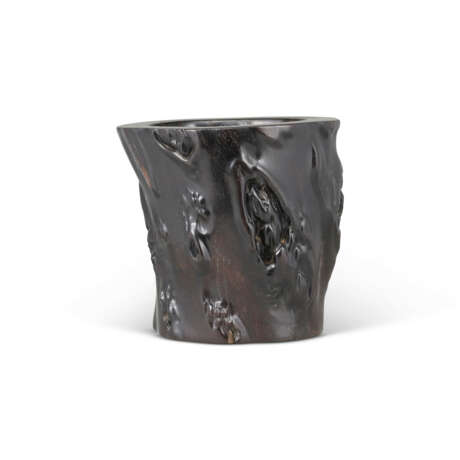 A ZITAN TREE-TRUNK FORM BRUSH POT - photo 1