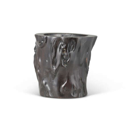 A ZITAN TREE-TRUNK FORM BRUSH POT - photo 2