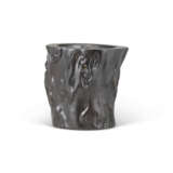 A ZITAN TREE-TRUNK FORM BRUSH POT - photo 2