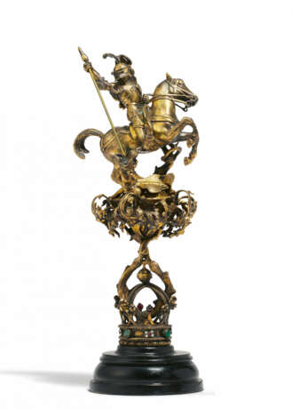 HISTORICISM METAL FIGURINE OF ST. GEORGE FIGHTING THE DRAGON - Foto 1 HISTORICISM METAL FIGURINE OF ST. GEORGE FIGHTING THE DRAGON - Foto 1