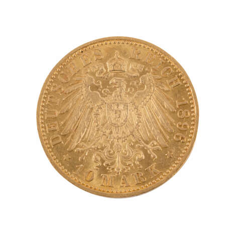 Preussen/GOLD - 10 Mark 1896 A Wilhelm II., - фото 1