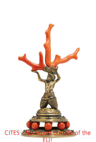 SILVER ART CHAMBER OBJECT WITH TRITON - Foto 1 SILVER ART CHAMBER OBJECT WITH TRITON - Foto 1