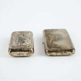 SILVER CIGARETTE ETUI WITH TOWN VIEW & SMALL SILVER CIGAR ETUI WITH TROIKA - Foto 2