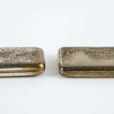 SILVER CIGARETTE ETUI WITH TOWN VIEW & SMALL SILVER CIGAR ETUI WITH TROIKA - Foto 3